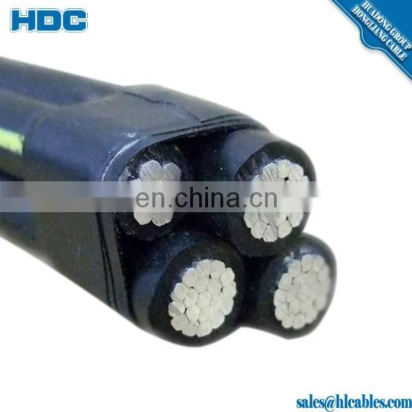 LV 3+1 Cores Aluminum Conductor Abc Cable Aluminum Core XLPE Insulated ABC Cable photo-3