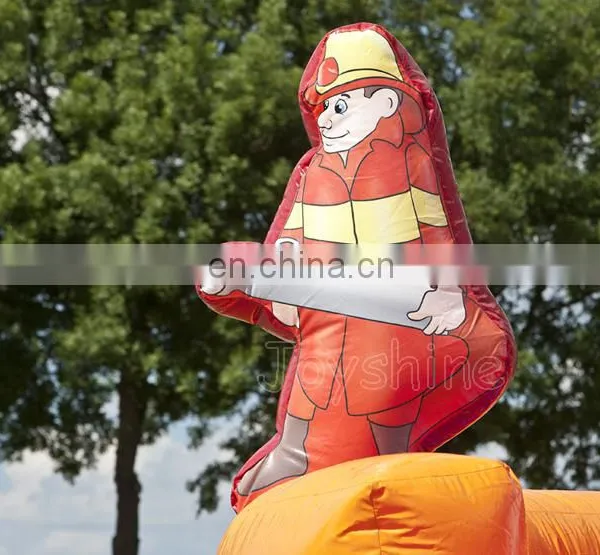 Firefighter Themed Inflatable Climbing Walls Rock Climb Tower Game For Events photo-4