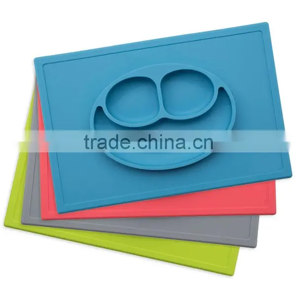 China Silicone Mat Smile Shape Pet Food Mat Rubber Pet Feeding Mat photo-3