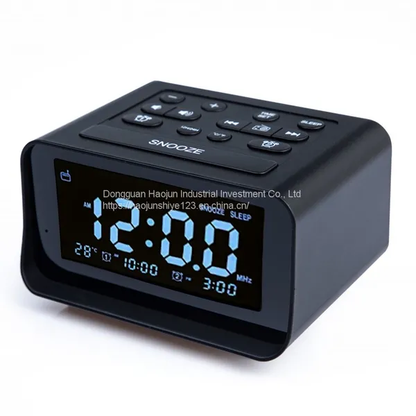 K1 Electronic Alarm Clock Radio Dual Alarm Screen Displays Desktop Alarm Clock photo-4
