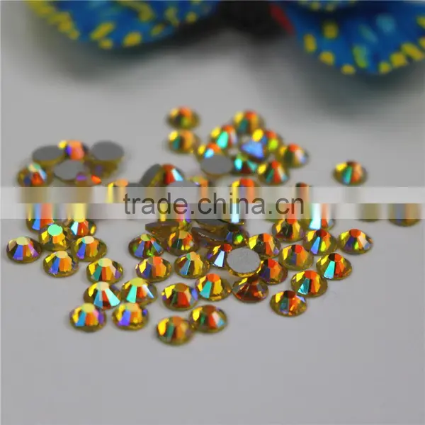 Factory Price Wholesale Crystal AB Flatback Hotfix Rhinestones for Sarees Wedding Dresses photo-4