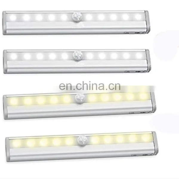2019 Amazon Wireless Wardrobe PIR Strip Motion Sensor Light 10 Led photo-3