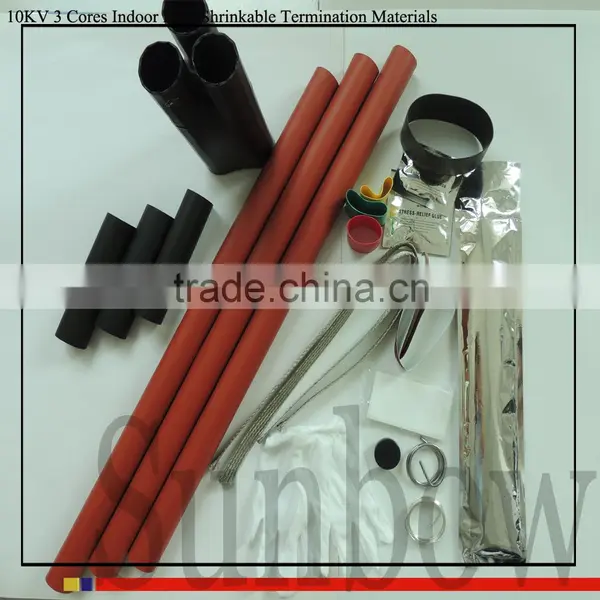 SUNBOW 8.7/15KV 2 Cores Cable Set Heat Shrinkable Indoor Terminations photo-3