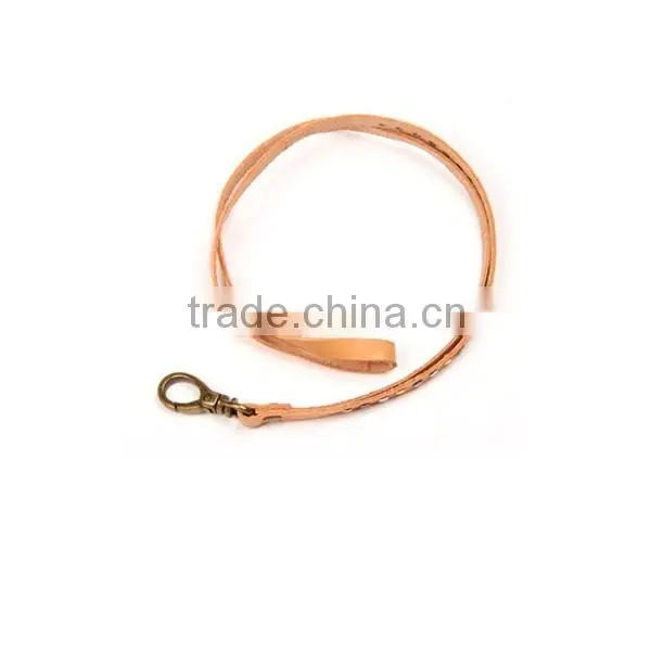 New Arrival Brown Key Holders Leather Strap Hang Around Neck Cheap Custom Leather Mobile Phone Key Chain photo-3
