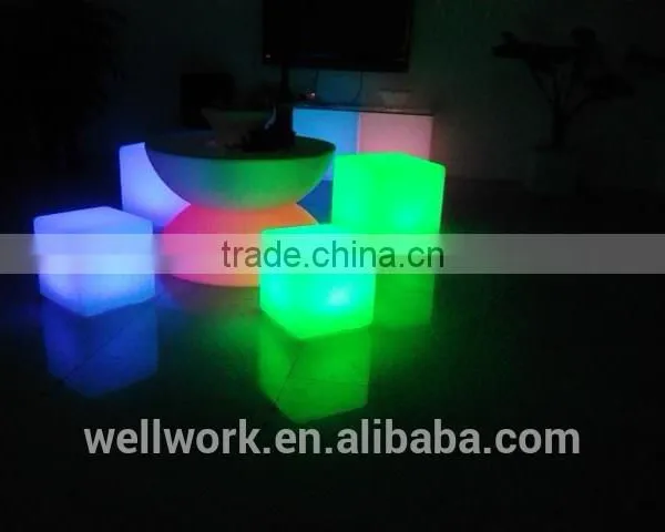 WorkWell Color Changeable Outdoor Seating Cube LED Ligh Chair TYC20 Quality Choice photo-6