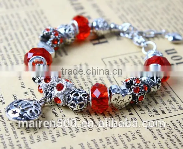 European Bead Bracelet, Alloy Bead Charm Fashion Bracelet photo-3