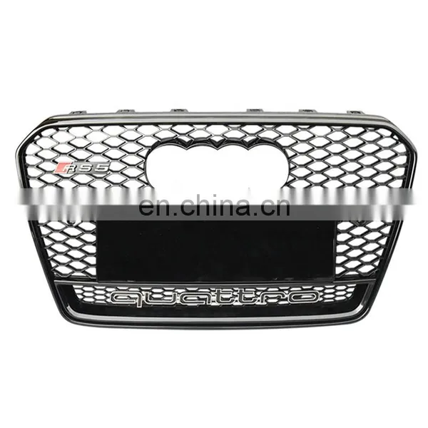 2013-2016 Automotive Chrome Silver Black Front Grill Refit RS5 Front Grill for Audi A5 S5 no Logo Style photo-2