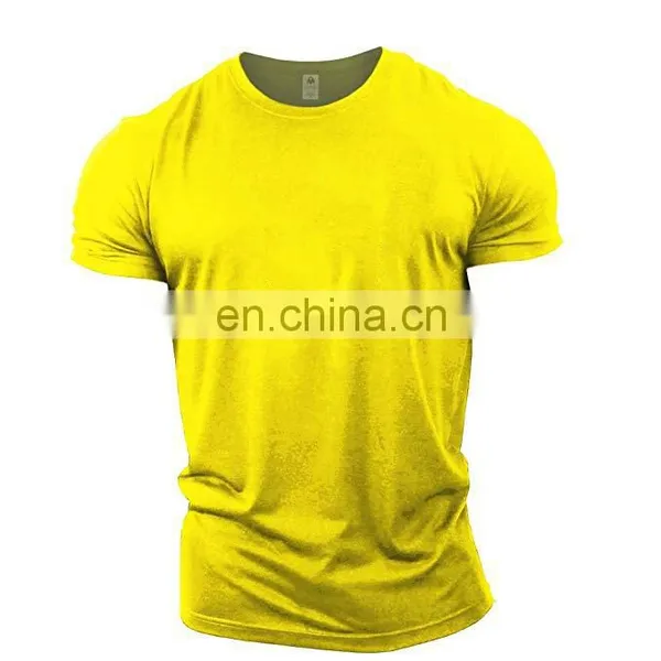 Running Breathable 100% Cotton Plus Size Men's T-shirts Custom Print Mens Gym T Shirt
