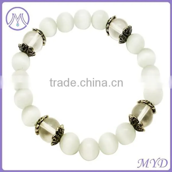Women Leather Bracelet With Metal Enamel Beads photo-2