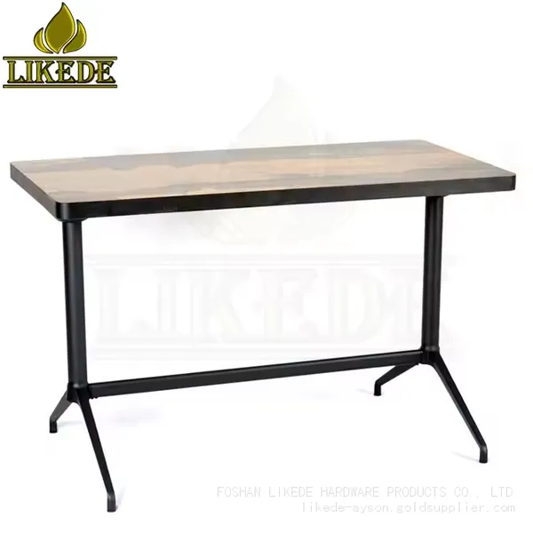 Outdoor Dining Rectangle Restaurant Table With Aluminum Base Stylish Outdoor Table for Enjoying Meals photo-3