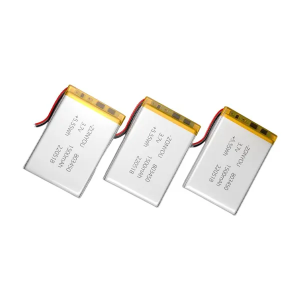 803450 Ultra Slim Pouch Cells 1500mAh Li-Polymer Batteries 3.7V With 500 Cycles Life Span for Adult Products photo-5