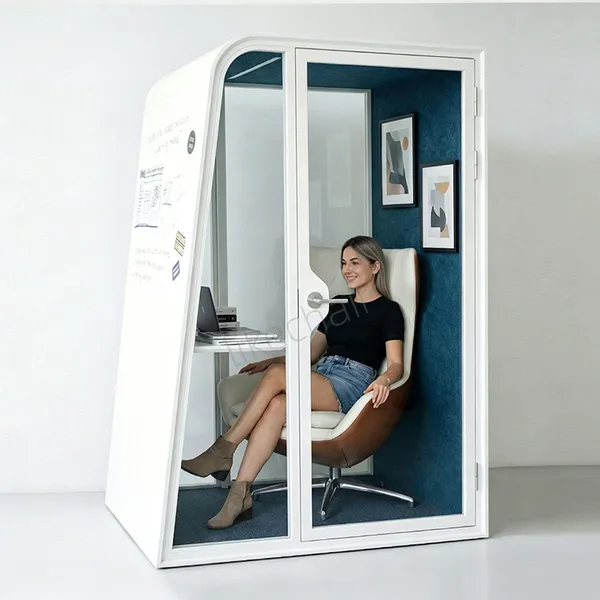 Irregular‑shaped Office Pods Modular Silent Booth With Fresh Air Ventilation Sound Insulation Glass