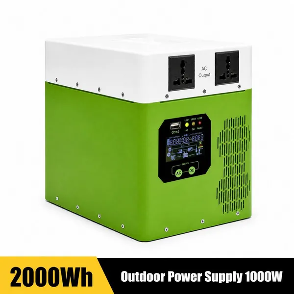 Portable Power Station for Camping With Solar Charging and Multiple Outputs