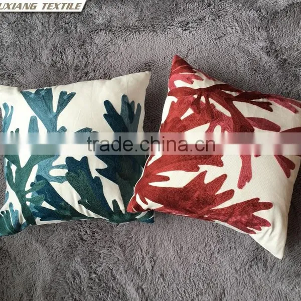 Leaf Embroidery Pillow Case Cushion Cover photo-2