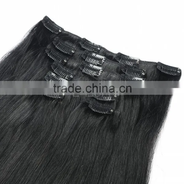 Unprocessed Indian Natural Black Clip in Hair Extensions Supplier's Choice photo-4