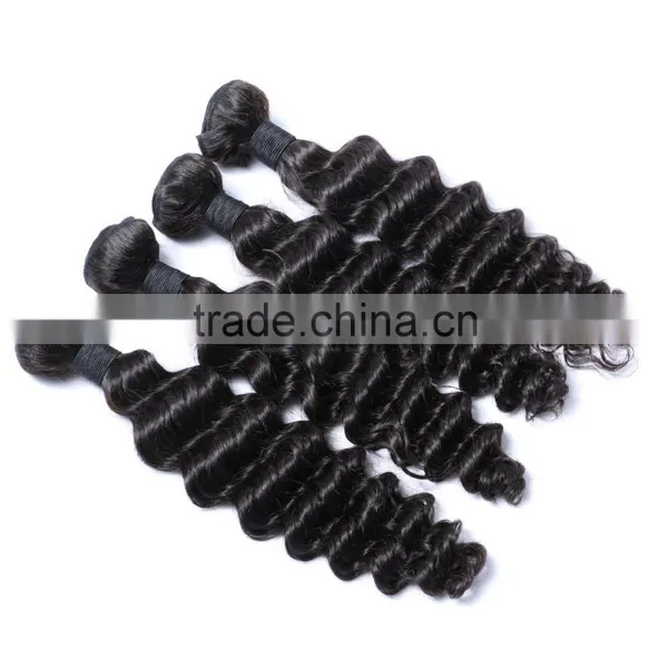 8A Natural Black 100% Virgin Deep Wave Malaysian Hair Bundles Supplier's Choice photo-2