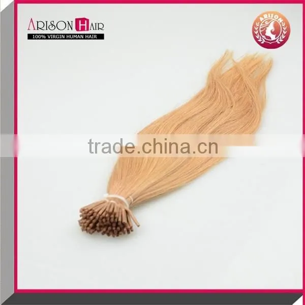 Arisonhair Keratin Tipped Human Hair Extension i Tip Hair Extension Brazilian Virgin Human Blonde Hair Extension photo-2