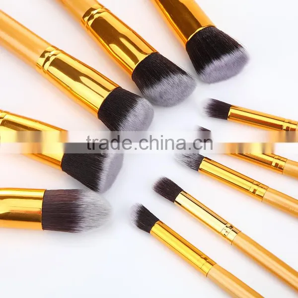 Pro 10pcs Makeup Cosmetic Blush Brush Eyebrow Foundation Powder Brushes Kit Set photo-2