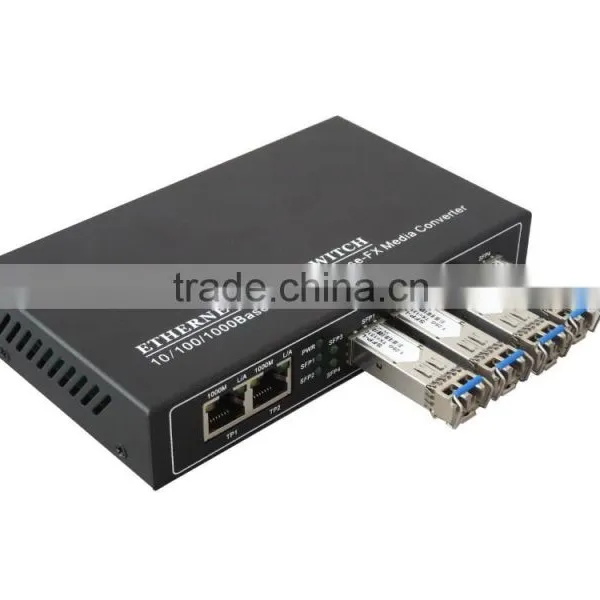 Hot Selling Gigabit Ethernet Optical Fiber Switch 2 Rj45 Ports & 4sfp Sockets photo-4