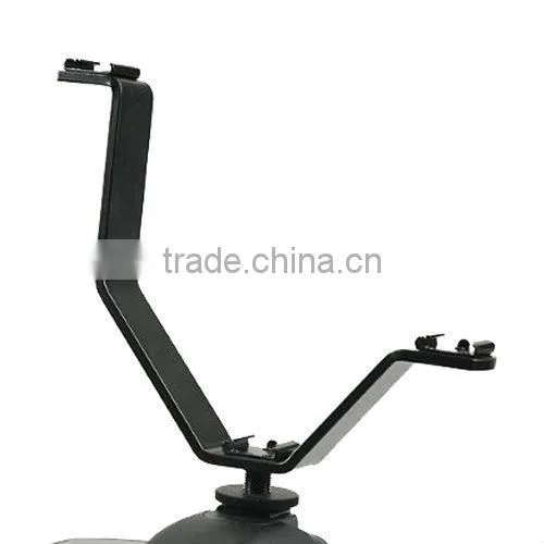 ET-FB02 Studio Triple Mount Hot Shoe V Mount Bracket for Video Lights, Microphones or Monitors, Bracket Camera Flash Holder photo-2