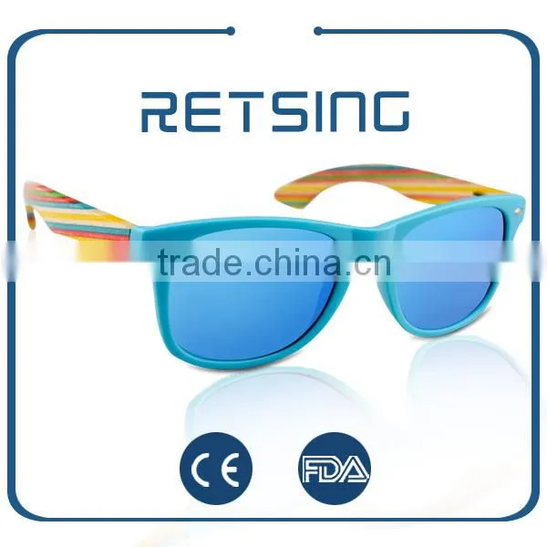 2015 Plastic Frame With Bamboo Pins Sunglasses Customized With Logo for Free With Polarized Lenses photo-3