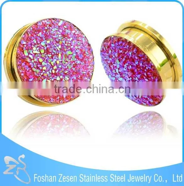 New Design Resin Top Stainless Steel Ear Expander Body Jewelry photo-5