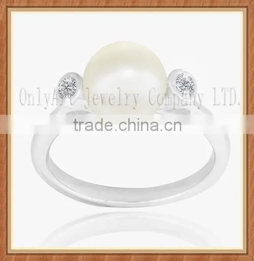 Black Pearl Rings 925 Stereling Sliver Jewelry Rings for Women Wedding Rings photo-5