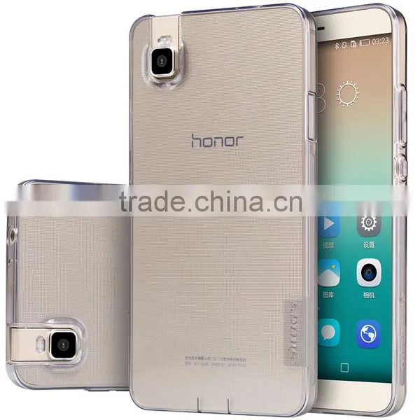 Orginal Nillkin Soft TPU Full Rubber Back Cover for Huawei Honor 7 Clear Gel Case With Dust Plug MT-5370 photo-5