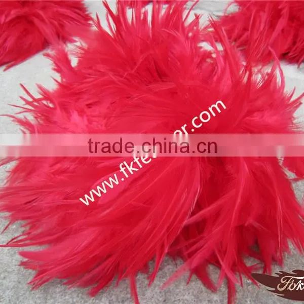 Wholesale Natural Craft Red Rooster Tail Strung Feathers photo-2