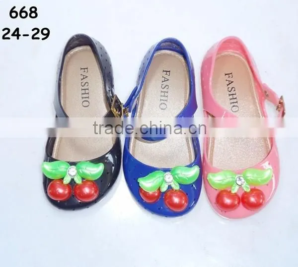 2015 PVC Jelly Girl Kids Flowers Sandals