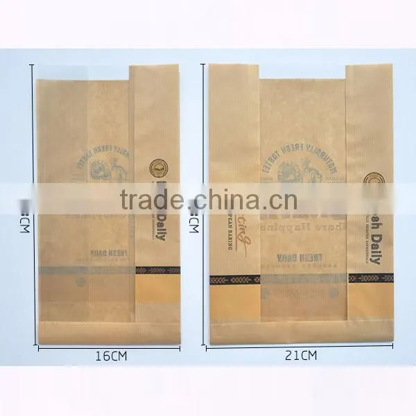 Nanning Food Packing Paper Bags, Brown Kraft Bread Packing Paper Bags photo-4