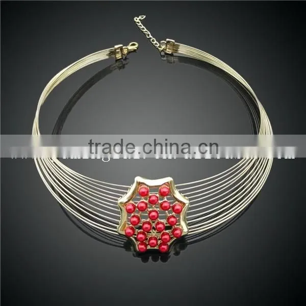 Gold Plated Fashion Jewelry Set in China With Red Coral Beads Design Jewelry photo-2