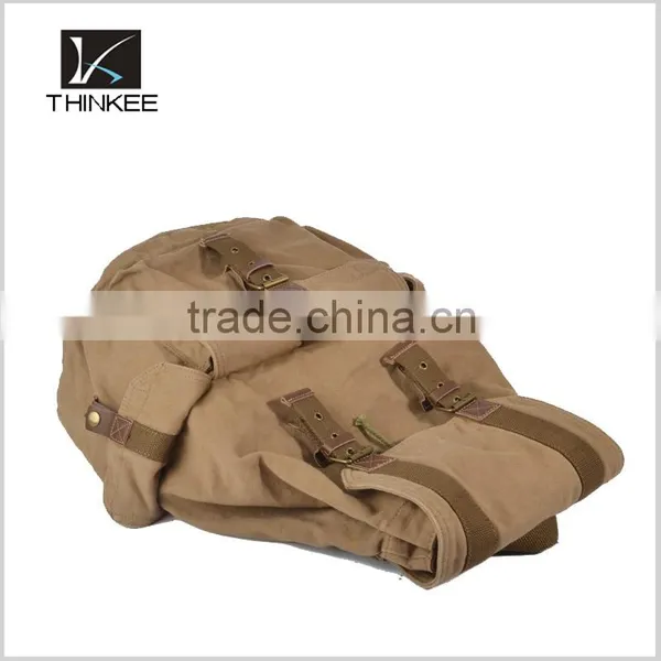 Khaki Drawstring Bag Wholesale Cotton Fabric Drawstring Bag photo-3