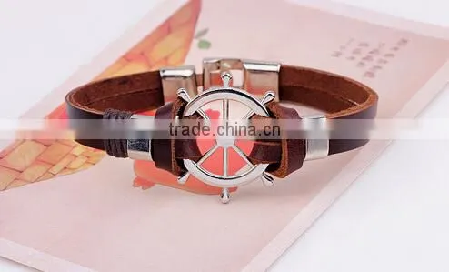 Factory Wholesale Rudder Leather Bracelet for Men/ photo-5