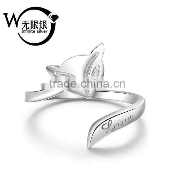 Infinite New Design Fox 925 Silver Ring Customise Jewelry