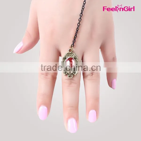 Fashion Stainless Steel Bracelet With Red Flowers photo-5