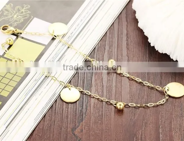 Schmuck Jewelry Tag Charms Stainless Steel Gold Anklets Prices for Women photo-5