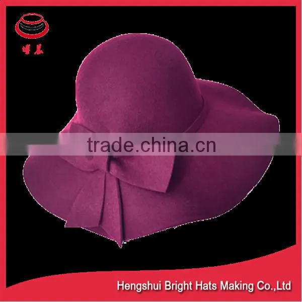 Flower and Bowknot Accessory Type and 100% Wool Material Wool Hat photo-5