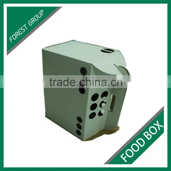 WHITE PLAIN CORRUGATED FOOD BOX FOR SHIPPING HAMBURGER WITH CUSTOM LOGO AND PRINT photo-3