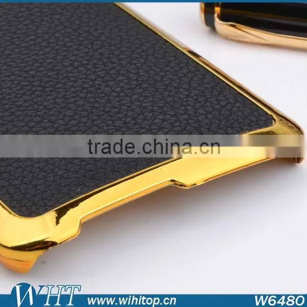 Wholesale China Supplier Case for HTC M9 Plus, for HTC M9 Plus Case Slim Leather Chrome Cover photo-5