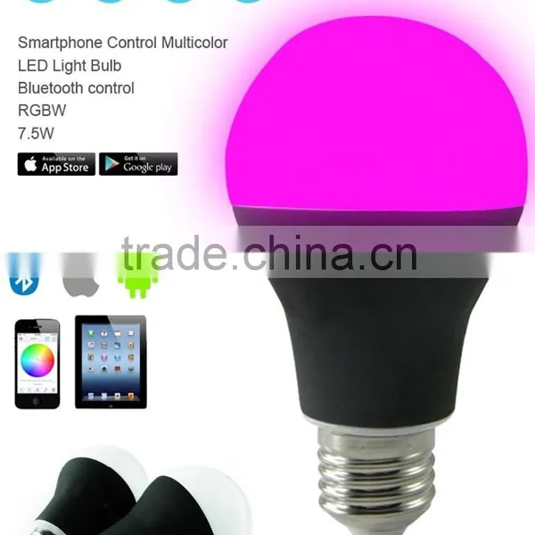 E27 Music Alarm Group Bluetooth E27 Dimmable 16Million Colors Smart LED Light Bulb 85-265v photo-3