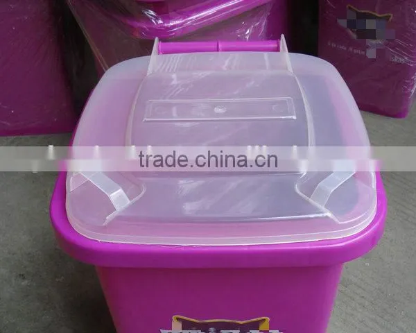 BT50A 20KG 50liter Pet Food Storage High Quality Easy Open Transparent Plastic Food Container photo-4