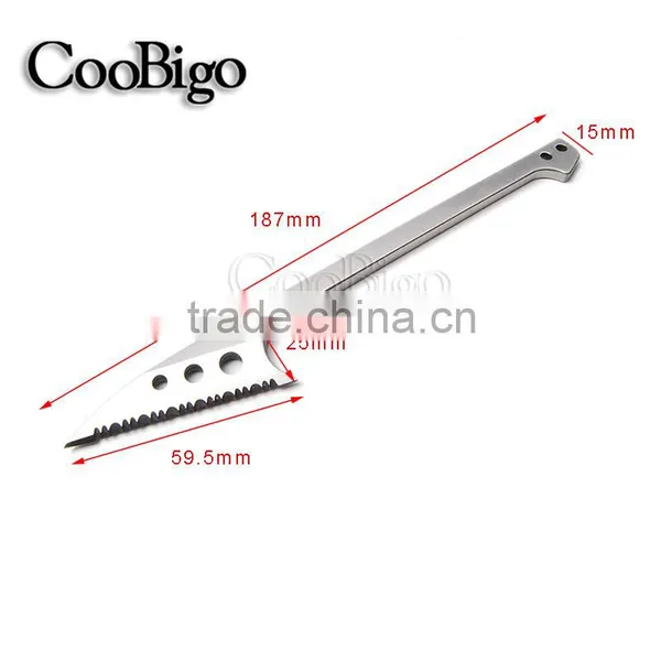 Full Edge Blade Knife / Serrated Edge Blade Knife Fishing Harpoon Flake EDC Outdoor Survival Tool#S0024-1/2 photo-3