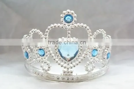 9cm Highx12cm Diameter Metallic Silver Plastic Tiara Princess Tiaras and Crowns photo-5