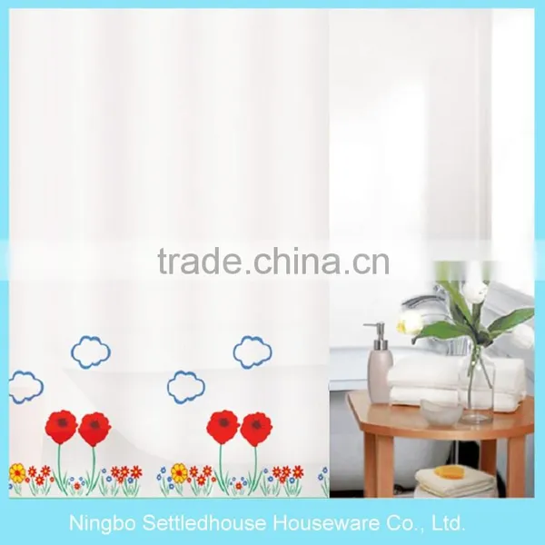 Flat Screen &Panel Screen Fabric Full Print PEVA Shower Curtain photo-2