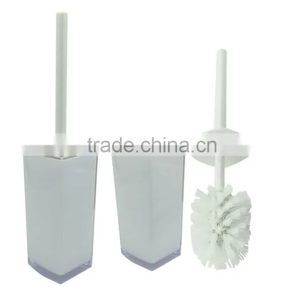 Hotel White Plastic Toilet Brush With Holder photo-4