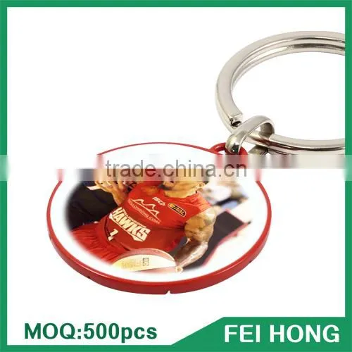 Wholesale Bulk Metal Two Sided Basketball Personalized Key Ring photo-5