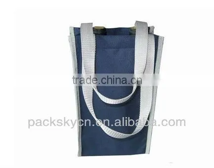 Blue Woven Bags With Handle