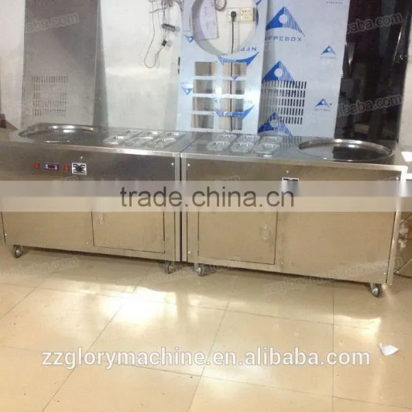 Multi-functional Flat Single Pan & 6 Toping Pans Flat Pan Fried Ice Cream Machine Quality Choice photo-2