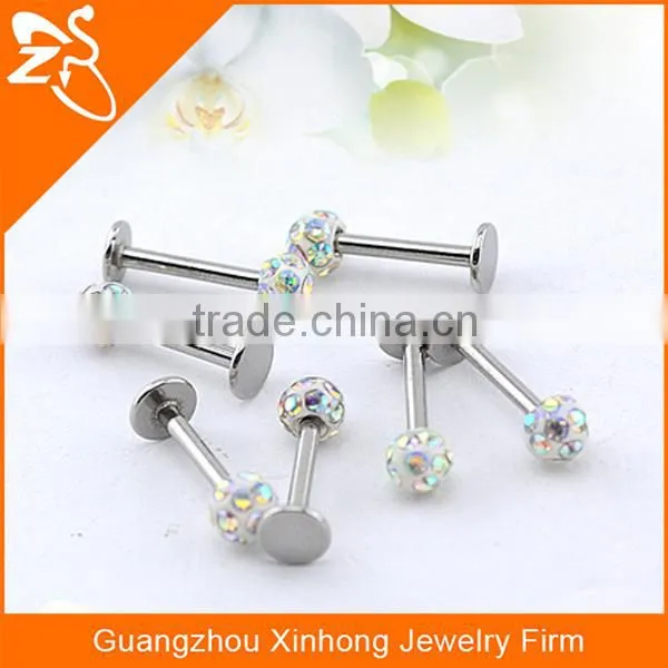 Surgical Stainless Steel Epoxy Crystal Lip Body Piercing Jewelry photo-4